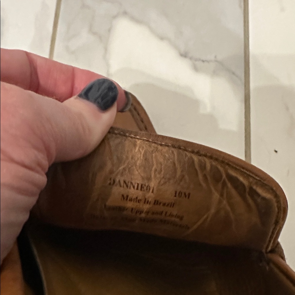 Donald J. Pliner Tan Leather Slip-On Loafers - Picture 6 of 11